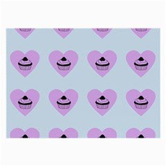 Blue Cupcake Large Glasses Cloth (2-side) by snowwhitegirl