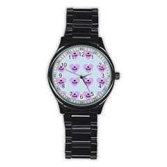 Blue Cupcake Stainless Steel Round Watch by snowwhitegirl