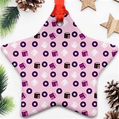 Pink Donuts Star Ornament (two Sides) by snowwhitegirl