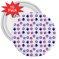 Milk And Donuts 3  Buttons (10 Pack)  by snowwhitegirl