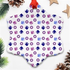 Milk And Donuts Snowflake Ornament (two Sides) by snowwhitegirl