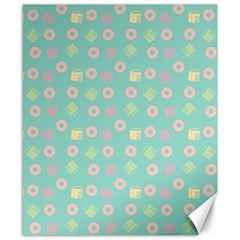 Teal Donuts And Milk Canvas 8  X 10  by snowwhitegirl