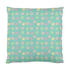 Teal Donuts And Milk Standard Cushion Case (two Sides) by snowwhitegirl