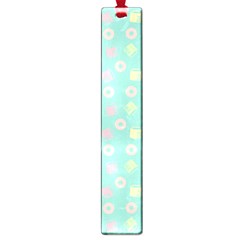 Teal Donuts And Milk Large Book Marks by snowwhitegirl