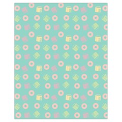 Teal Donuts And Milk Drawstring Bag (small) by snowwhitegirl