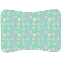 Teal Donuts And Milk Velour Seat Head Rest Cushion by snowwhitegirl