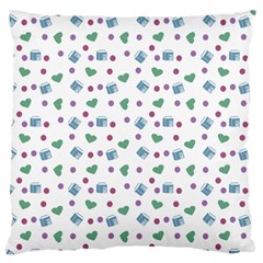 White Milk Hearts Large Cushion Case (two Sides) by snowwhitegirl