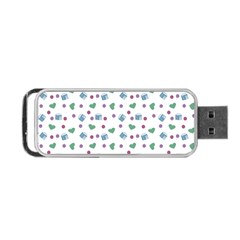 White Milk Hearts Portable Usb Flash (one Side) by snowwhitegirl