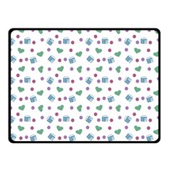 White Milk Hearts Double Sided Fleece Blanket (small)  by snowwhitegirl