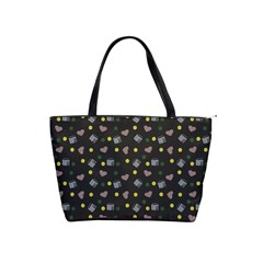 Dark Grey Milk Hearts Shoulder Handbags