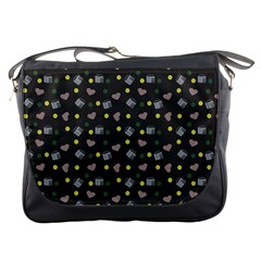 Dark Grey Milk Hearts Messenger Bags