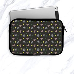 Dark Grey Milk Hearts Apple Ipad Mini Zipper Cases by snowwhitegirl