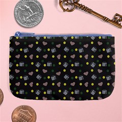 Dark Grey Milk Hearts Large Coin Purse