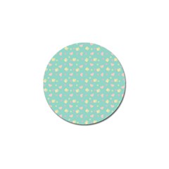 Teal Milk Hearts Golf Ball Marker