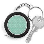 Teal Milk Hearts Measuring Tape Front