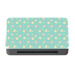 Teal Milk Hearts Memory Card Reader with CF