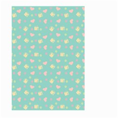 Teal Milk Hearts Large Garden Flag (Two Sides)