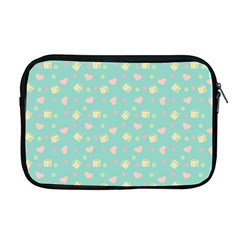 Teal Milk Hearts Apple MacBook Pro 17  Zipper Case