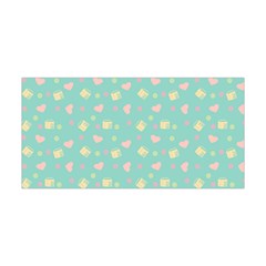 Teal Milk Hearts Yoga Headband