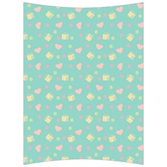 Teal Milk Hearts Back Support Cushion