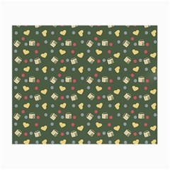 Green Milk Hearts Small Glasses Cloth (2-side) by snowwhitegirl