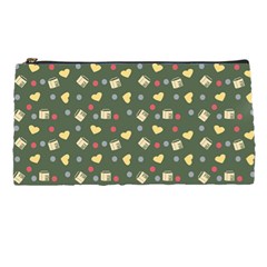 Green Milk Hearts Pencil Cases by snowwhitegirl