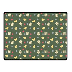 Green Milk Hearts Fleece Blanket (small) by snowwhitegirl