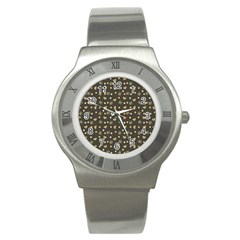 Charcoal Grey  Milk Hearts Stainless Steel Watch by snowwhitegirl