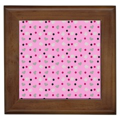 Pink Milk Hearts Framed Tiles by snowwhitegirl