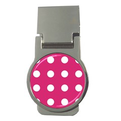 Pink Dot Money Clips (round)  by snowwhitegirl