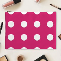 Pink Dot Cosmetic Bag (xl) by snowwhitegirl