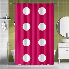 Pink Dot Shower Curtain 48  X 72  (small)  by snowwhitegirl