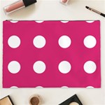 Pink Dot Cosmetic Bag (XXL) Front