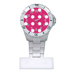 Pink Dot Plastic Nurses Watch by snowwhitegirl