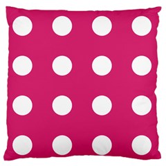 Pink Dot Large Flano Cushion Case (two Sides) by snowwhitegirl