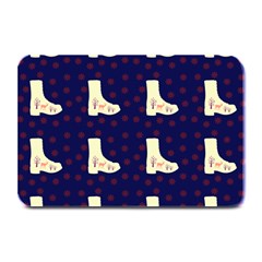 Navy Boots Plate Mats by snowwhitegirl