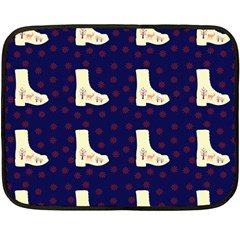 Navy Boots Double Sided Fleece Blanket (mini)  by snowwhitegirl