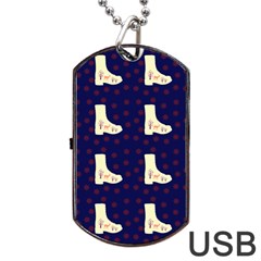 Navy Boots Dog Tag Usb Flash (two Sides) by snowwhitegirl