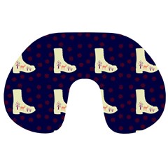 Navy Boots Travel Neck Pillows by snowwhitegirl