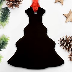 Dark Brown Christmas Tree Ornament (two Sides) by snowwhitegirl