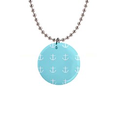 Aqua Anchor Button Necklaces by snowwhitegirl