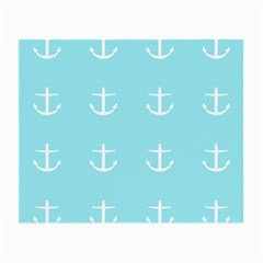 Aqua Anchor Small Glasses Cloth (2-side) by snowwhitegirl