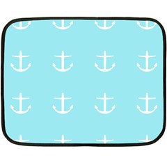 Aqua Anchor Fleece Blanket (mini) by snowwhitegirl