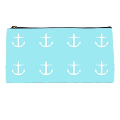 Aqua Anchor Pencil Cases by snowwhitegirl