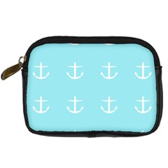 Aqua Anchor Digital Camera Leather Case by snowwhitegirl