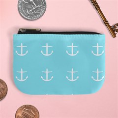 Aqua Anchor Mini Coin Purses by snowwhitegirl