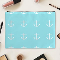 Aqua Anchor Cosmetic Bag (xl) by snowwhitegirl