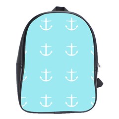 Aqua Anchor School Bag (large) by snowwhitegirl