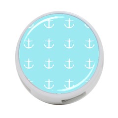 Aqua Anchor 4-port Usb Hub (one Side) by snowwhitegirl