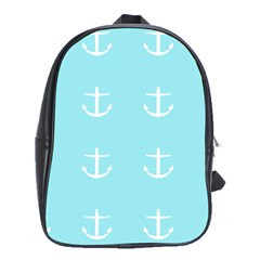 Aqua Anchor School Bag (xl) by snowwhitegirl